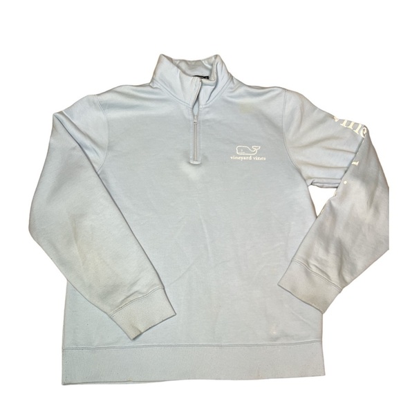 Vineyard Vines Light Blue Collared Half Zip Jacket - Picture 1 of 9
